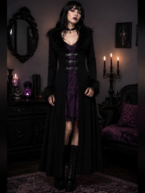 Dolls Kill Sweaters - NWT - Dolls Kill - Widow - Off Day Knit Cardigan Gothic Long Black Duster, Small